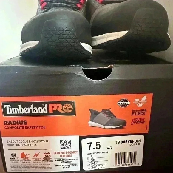 Timberland Pro Radius Knit Composite Safety Toe Work Shoe Sneaker Women’s 7.5 W - Picture 2 of 12